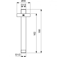 Braț de duș de tavan Ideal Standard IdealRain B9446XG 15 cm