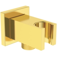 Cot racord de perete cu suport para 1/2 Ideal Standard IdealRain Brushed Gold BC771A2
