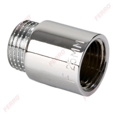 Удлинитель хромированный L= 20mm x 1/2 MF Ferro P20C