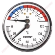 Термоманометр аксиальный 63mm* 1/2" (0-120C/0-6bar) Ferro TM63A