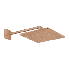 Pălărie duș cu braț Grohe Rainshower Mono Cube Brushed Warm Sunset 26564DL0 31x31 cm