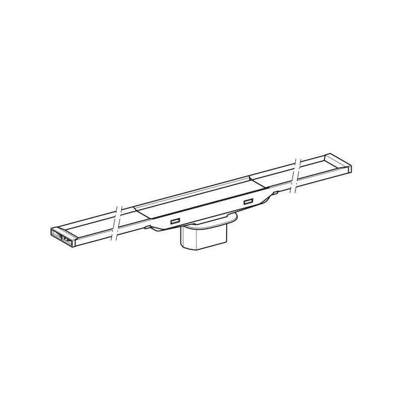 Rigola dus GEBERIT CleanLine 30-90cm negru/inox 154.450.00.1 — 2