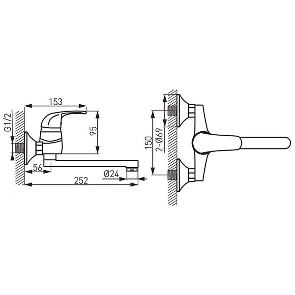 Baterie universală cu pipă mobilă 20 cm Ferro Vasto BVA5 — 2