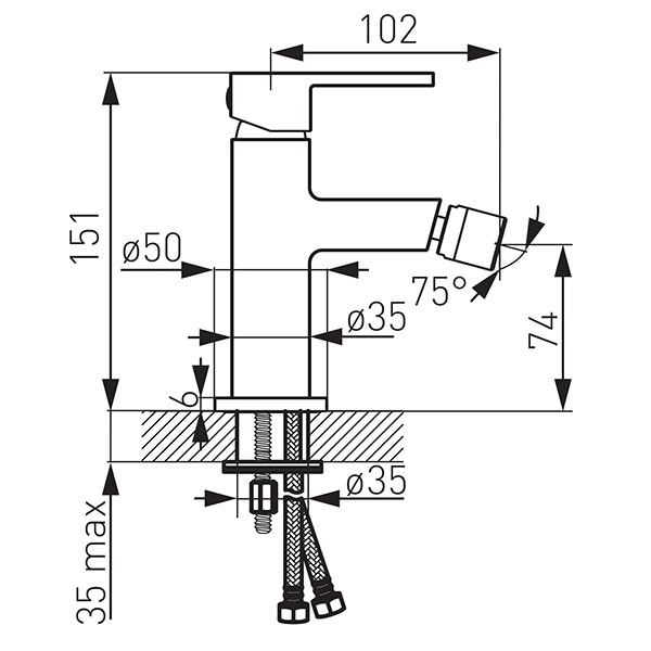 Смеситель для биде Ferro Zicco BZI6BL — 2