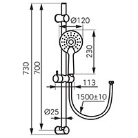 Душевая стойка Ferro Phila Black N375Bl-B — 2