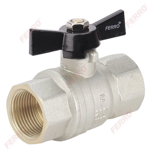 Шаровой кран PN40 Ferro 1/2″ FF KMH1