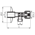 Robinet coltar cu ventil 1/2x1/2 Ferro Z1212G