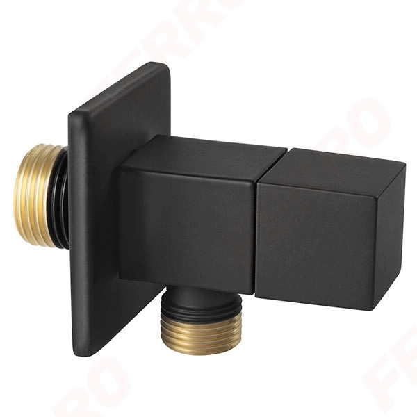 Robinet coltar ceramic Ferro 1/2x1/2 Quadro negru Z294-BL