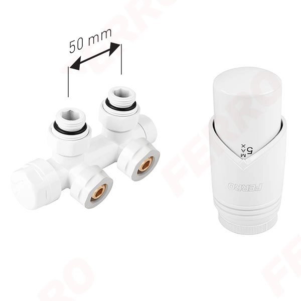 Set robinet tur/retur Ferro 1/2 ZTD30WH coltar