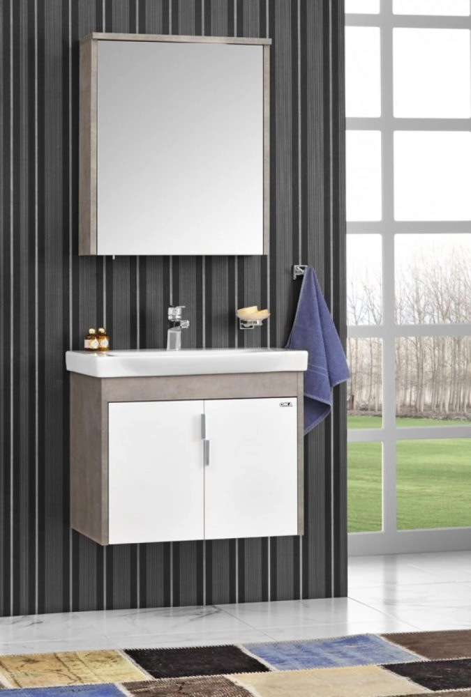 Зеркало с шкафчиком ORKA Luna 65 Grey