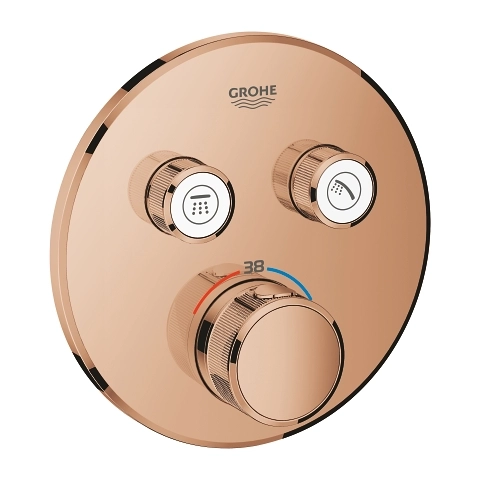 Baterie duș încastrată termostatată 2 cai Grohe GRT Smartcontrol Warm Sunset 29119DA0