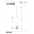 Perie de WC de perete OMNIRES Art Lines Auriu AL53620GL
