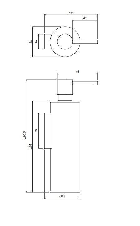 Дозатор для жидкого мыла OMNIRES Modern Project MP60721CR — вид 2