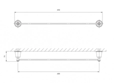 Полотенцедержатель OMNIRES Art Lines 65 cm AL53216GL