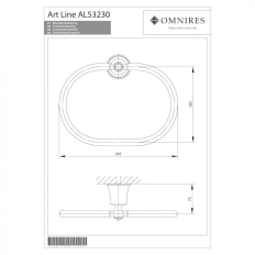 Полотенцедержатель OMNIRES Art Lines AL53230GL