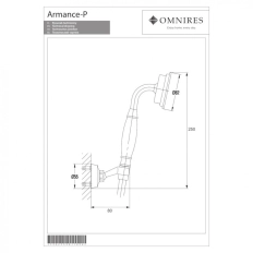 Para duș cu furtun și suport Omnires Armance ARMANCE-PGL
