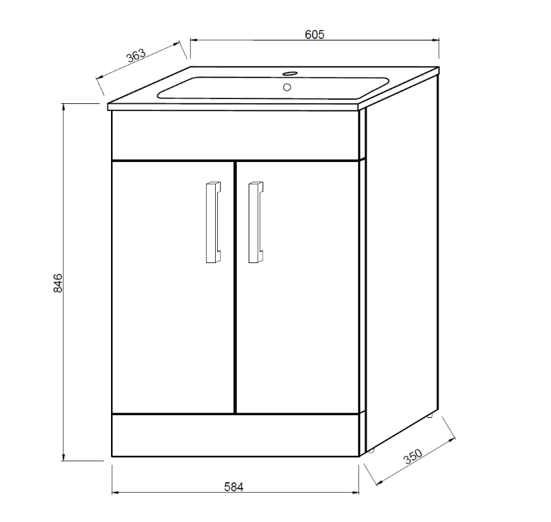 Mobilier de baie Savini Due Napoli 60G