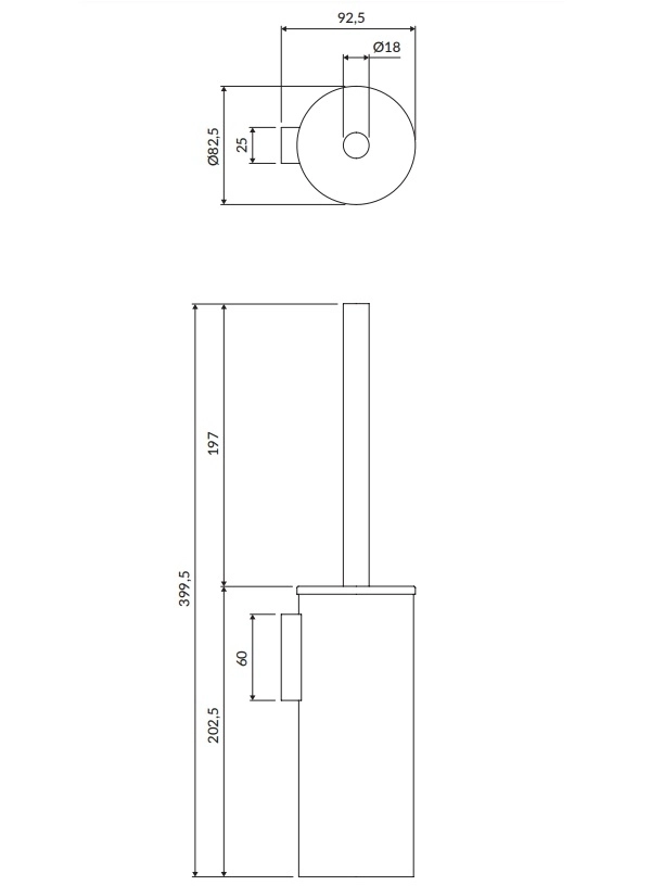 Ёршик подвесной OMNIRES Modern Project MP60621CR