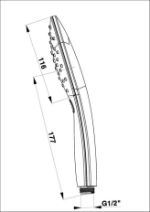 Para duș Herz Bella a35 UH12055