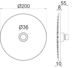 Верхний душ Herz Pure a10 UH12104 20 см
