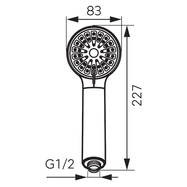 Para duș cu 3 pulverizări Ferro Cortessa S330BL-B — 2