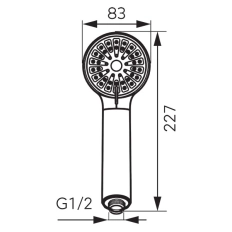 Para duș cu 3 pulverizări Ferro Cortessa S330BL-B