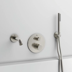 Baterie duș încastrată termostatată 2 cai Ideal Standard Ceratherm Silver Storm A5814GN