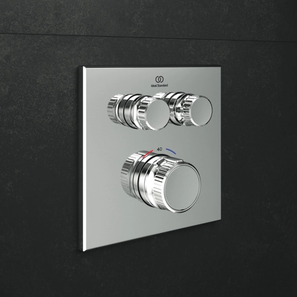 Baterie duș încastrată termostatată 2 cai Ideal Standard Ceratherm Navigo Square Chrome — vedere 5