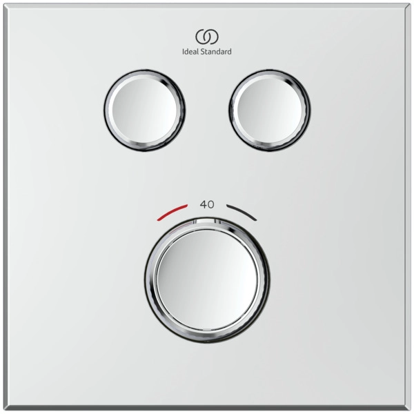 Baterie duș încastrată termostatată 2 cai Ideal Standard Ceratherm Navigo Square Chrome — vedere 2