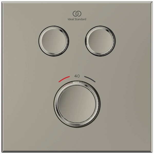 Baterie duș încastrată termostatată 2 cai Ideal Standard Ceratherm Navigo Square Silver Storm — vedere 2