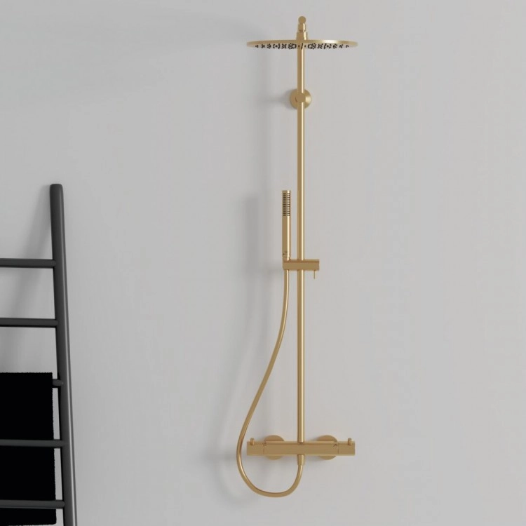 Душевая система термостатическая Ideal Standard Ceratherm T125 Brushed Gold — вид 3