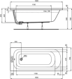 Cada acril Ideal Standard Simplicity 160x70 W004301