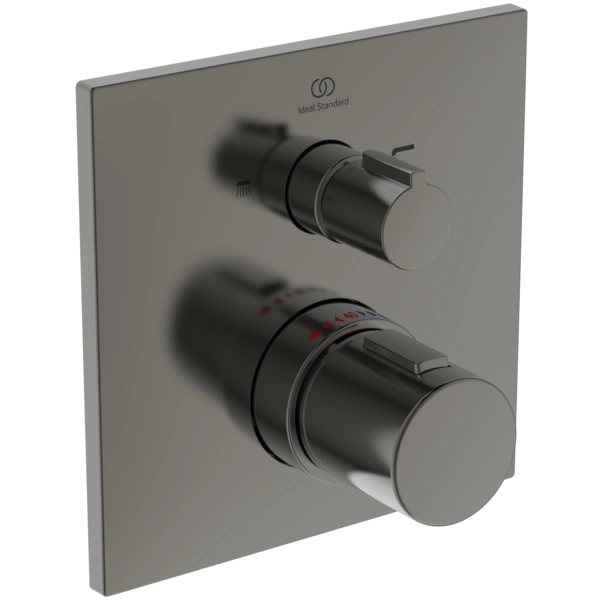 Baterie duș încastrată termostatată 2 cai Ideal Standard Ceratherm C100 Magnetic Grey A7522A5