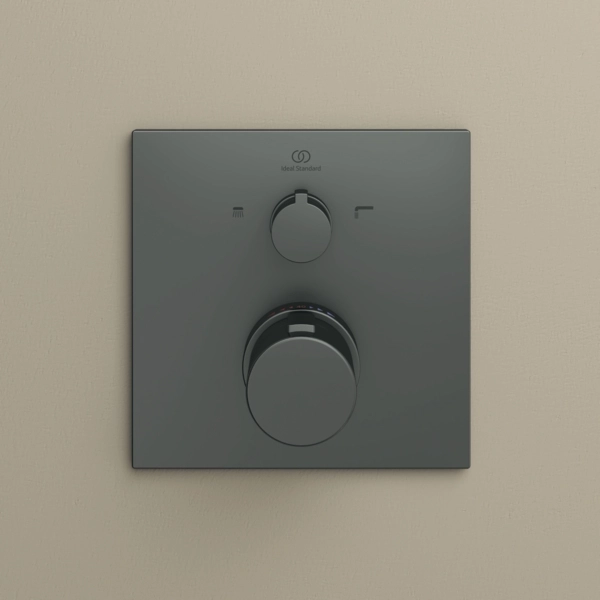 Baterie duș încastrată termostatată 2 cai Ideal Standard Ceratherm C100 Magnetic Grey A7522A5