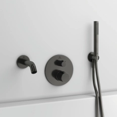 Встраиваемый термостатический смеситель для душа 2 режима Ideal Standard Ceratherm Magnetic Grey A5814A5