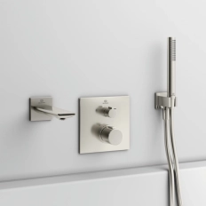 Baterie duș încastrată termostatată 2 cai Ideal Standard Ceratherm C100 Silver Storm A7522GN