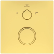 Baterie duș încastrată termostatată 2 cai Ideal Standard Ceratherm C100 Brushed Gold A7522A2