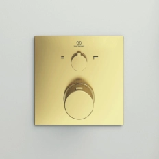Baterie duș încastrată termostatată 2 cai Ideal Standard Ceratherm C100 Brushed Gold A7522A2
