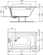 Ванна акриловая Ideal Standard Simplicity 120x70 W004001