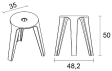 Стульчик Solid Surface Riho Silla 35x48x50 white matt