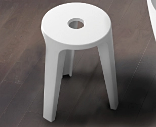 Scaun Solid Surface Riho Silla 35x48x50 white matt