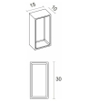 Полочка Solid Surface Riho Alcove 15x30cm
