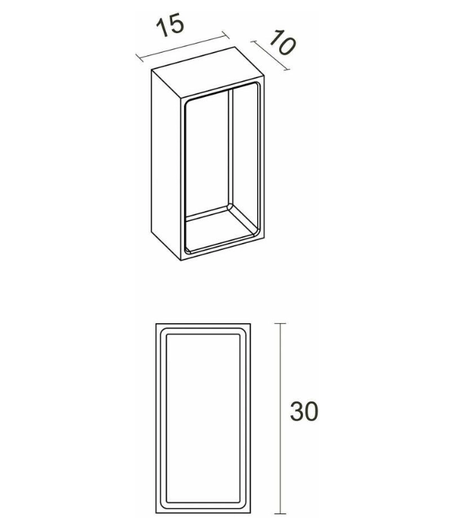 Polita Solid Surface Riho Alcove 30x30cm — 2