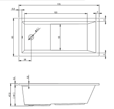 Ванна акриловая Riho Lusso Plus 170x80 B006001005