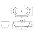 Cada Freestanding Solid Surface Riho Bilbao 150