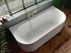 Cada Back to Wall Solid Surface Riho Valor 180x80 white matt