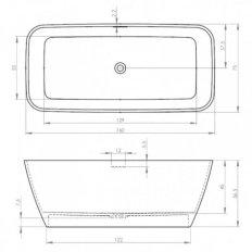 Cada Freestanding Solid Surface Riho Malaga 160