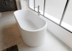 Cada Freestanding Solid Surface Riho Valor 170x72 white matt