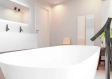 Cada Freestanding Solid Surface Riho Bilo 165x77 whte matt
