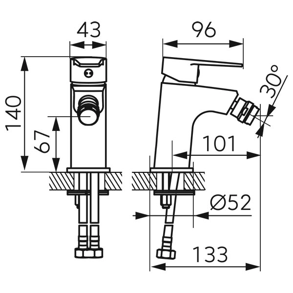 Смеситель для биде Ferro Ritto BTR6 — 2